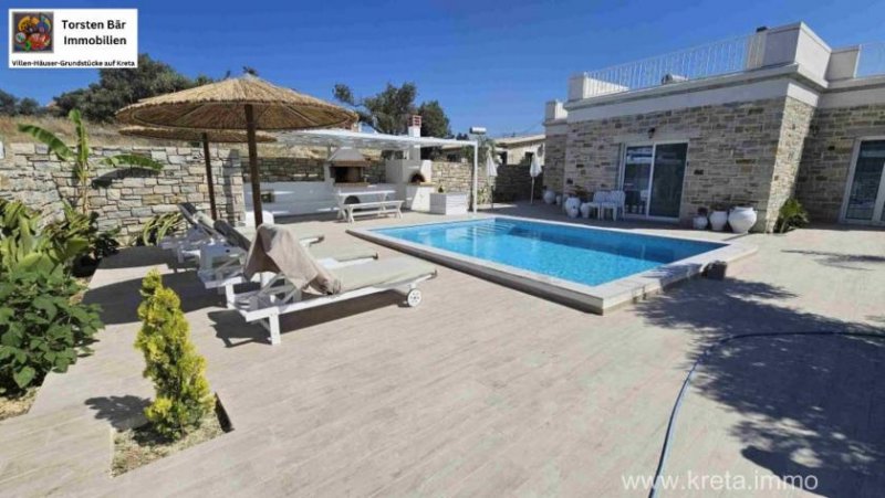 Pitsidia Kreta, Pitsidia: ebenerdige Villa mit privatem Pool in Dorfnähe Haus kaufen